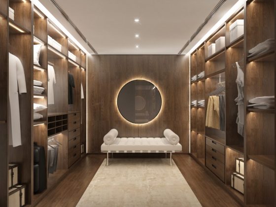 créer un dressing moderne en bois