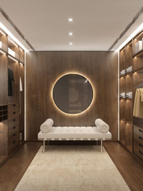 créer un dressing moderne en bois
