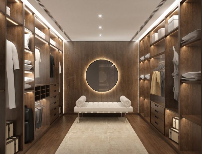créer un dressing moderne en bois