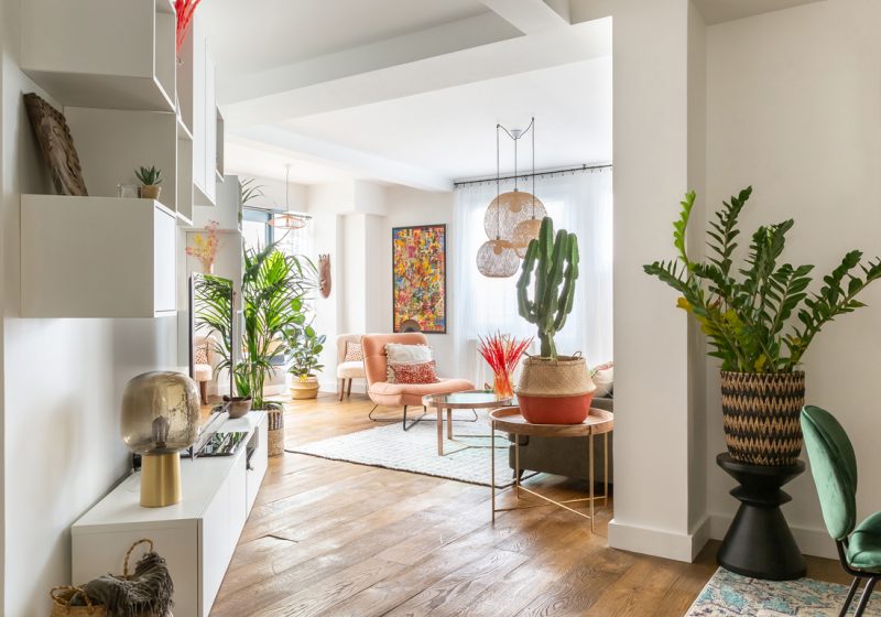 Changer de déco en optant pour des objets chinés et colorés, et des plantes